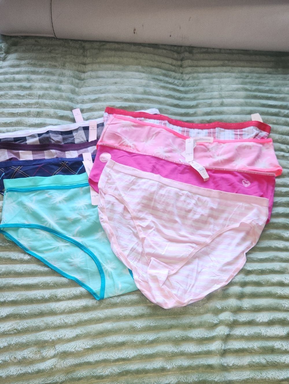 Victoria's Secret Assorted Bikini Briefs Pink, Hot Pink, Aqua, Navy, Purple L/XL